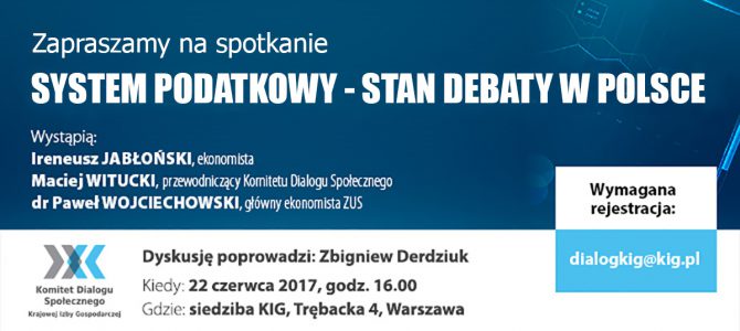 System podatkowy – stan debaty w Polsce