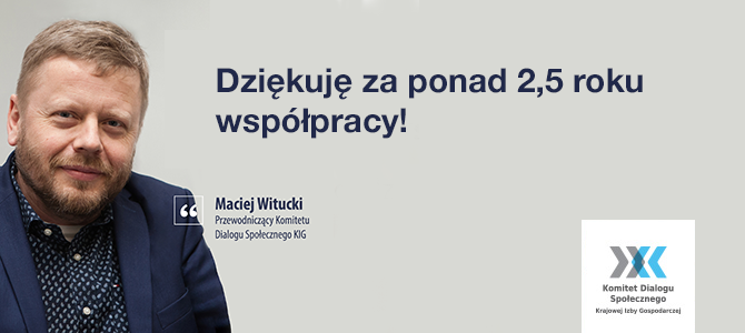 Podziękowania dla Macieja Wituckiego, pierwszego przewodniczącego Komitetu